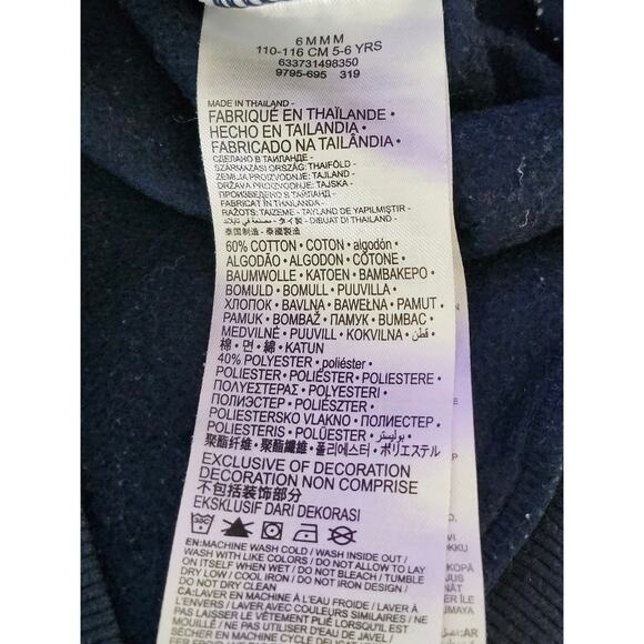 Converse Blue/Gray Star Logo All Over Skater Sweatshirt Hoodie Youth Sz 6 K0015 - Picture 5 of 5